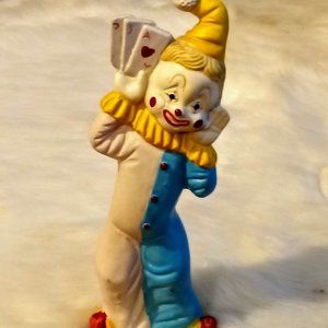 Vintage Ceramic Pottery Gambling Clown
